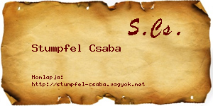 Stumpfel Csaba névjegykártya